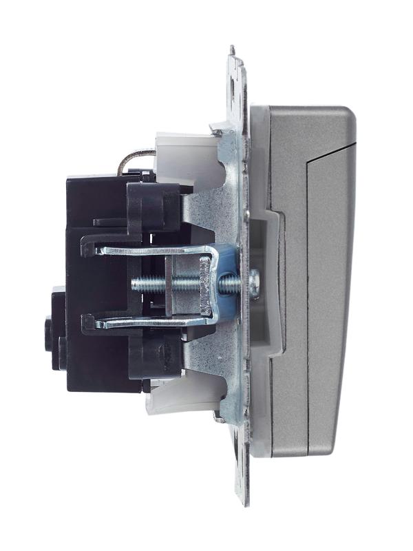 BRITE Розетка с заземлением со шторками с кр. 16А IP44 РСбш10-3-44-БрС сталь | BR-R16-16-44-K46 | IEK — миниатюра 18