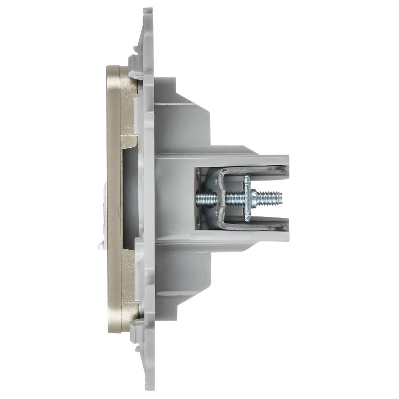 FLITE Розетка 2-ая RJ45/TV кат.5Е UTP РКТВ5е-2-0-ФлШ шампань | FI-AK22-1-K37 | IEK — миниатюра 5