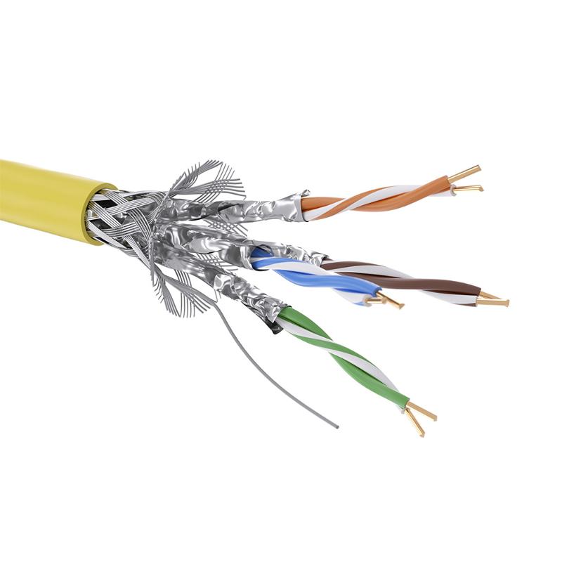 Кабель CAT 7А, S/FTP, нг(А)-HF, бухта 500м, желтый | RN7ASFA01YL | DKC — DKC (ДКС)