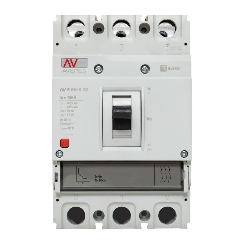 Выключатель автоматический AV POWER-2/3 100А 80kA TR AVERES | mccb-23-100H-TR-av | EKF — миниатюра 4