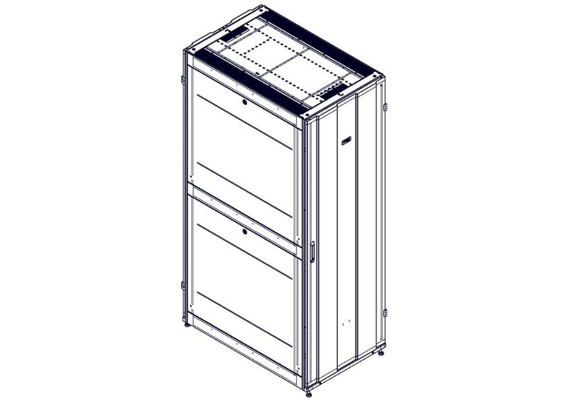 Шкаф Systeme Electric, серия Uniprom, 48U-750/1200, боковые панели 4шт, черный | UR3357 | SE — миниатюра 2