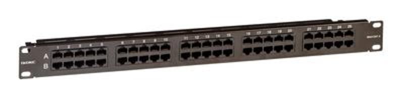 Патч-панель телефонная 19",1U,CAT3, 50 портов RJ45 | RN3PP501BK | DKC — DKC (ДКС)