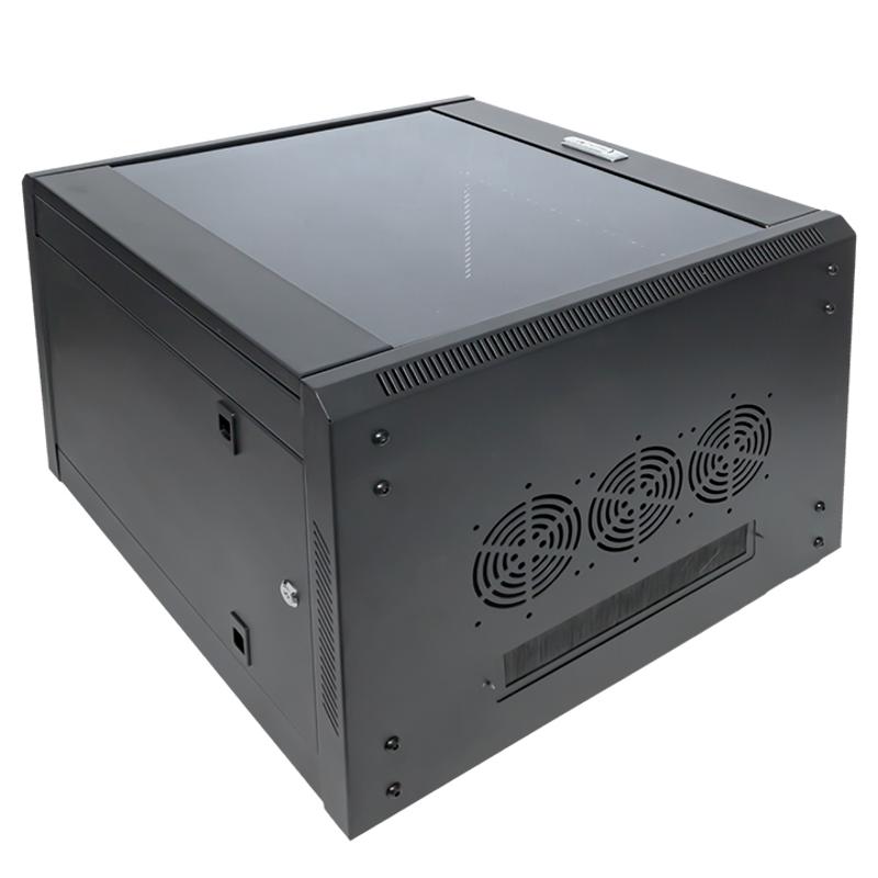 Шкаф настенный 19" TERACOM PRO 12U 600х450 мм дверь стеклянная с замком-ручкой чёрный | TRP-WLL-1264-40B | EKF — миниатюра 25