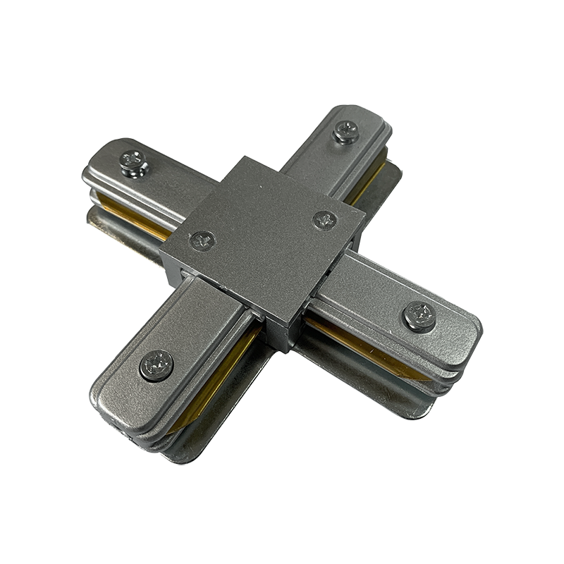 Коннектор для шинопровода осветительного серый X -образный PTR CX-GR | .5023901 | Jazzway — миниатюра 1