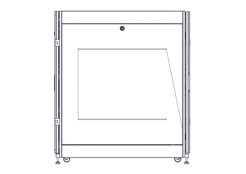 Шкаф Systeme Electric, серия Uniprom, 24U-600/1070, боковые панели 2шт, черный | UR3104 | SE — миниатюра 6