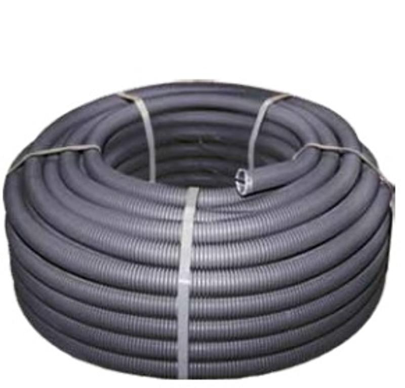 Труба гофр. FRHF  с зондом d63мм (15м.) черная Plast EKF PROxima | FRHF-63 | EKF — EKF