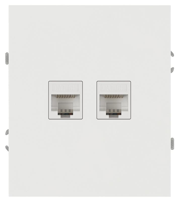 Розетка Arktik 16-3108-01 информационная двойная 2XRJ45 белый | Б0070484 | ЭРА — миниатюра 3