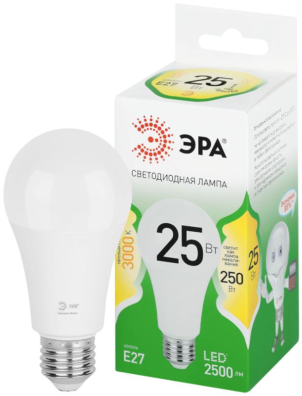 Лампа светодиодная  GREEN LINE LED A60-25W-830-E27 GL E27 25 Вт груша теплый свет | Б0067087 | ЭРА — ЭРА (Энергия света)