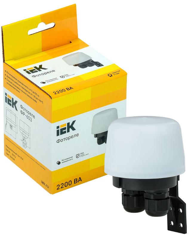 Фотореле ФР 603 макс. нагрузка 2200ВА IP66 белый | LFR20-603-2200-K01 | IEK — миниатюра 2