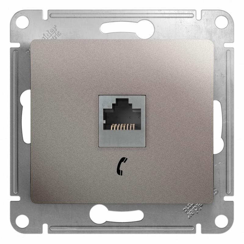 Glossa Платина Розетка телефонная RJ11 | GSL001281T | SE — Systeme Electric
