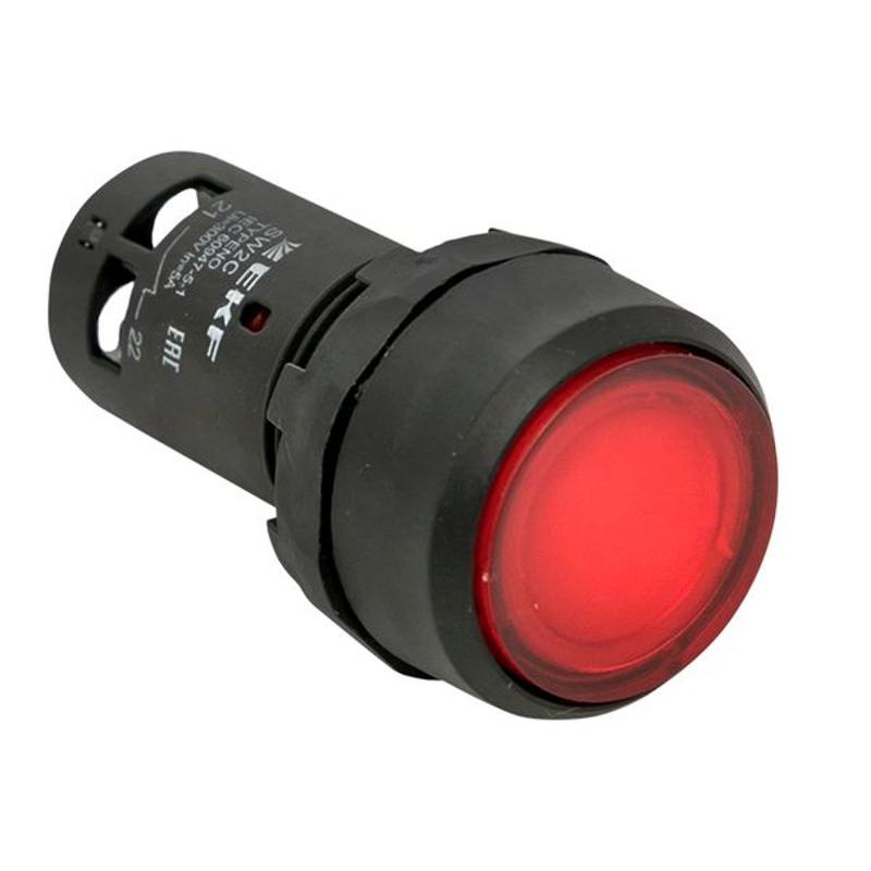 Кнопка SW2C-10D с подсветкой красная NC 230В  PROxima|sw2c-md-r-nc|EKF — EKF
