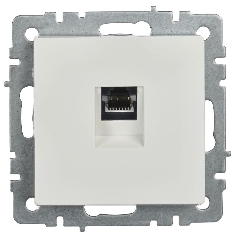 BRITE Розетка компьютерная RJ45 кат.6 РК11-БрБ белый | BR-K10-2-K01 | IEK — миниатюра 3