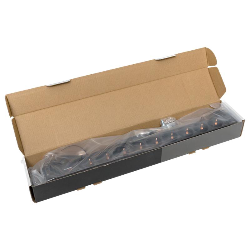 Блок розеток PDU TERACOM PRO 19" 1U 16А/250В 9 розеток Schuko 2 метра 3x1,5 мм2 Schuko | TRP-HPD-PL-16A-9SH-2MSH | EKF — миниатюра 9