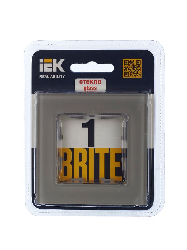 BRITE Рамка 1-ая РУ-1-2-БрД стекло дымчатый | BR-M12-G-K30 | IEK — миниатюра 14