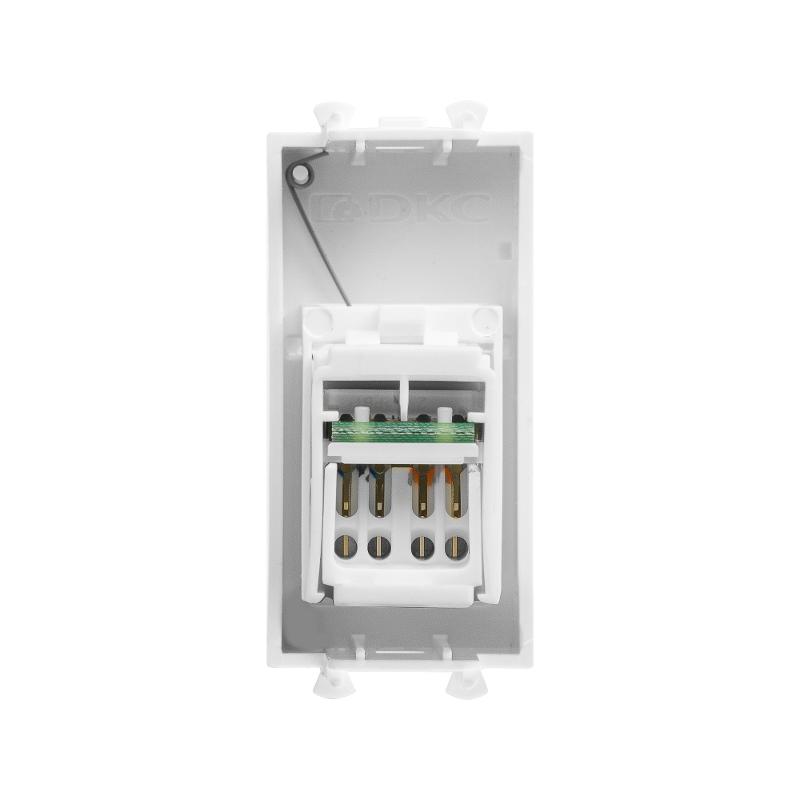 Компьютерная розетка "Белое облако" "Avanti" RJ-45 модульная, кат. 6А, 1 мод | 4400371 | DKC — миниатюра 6