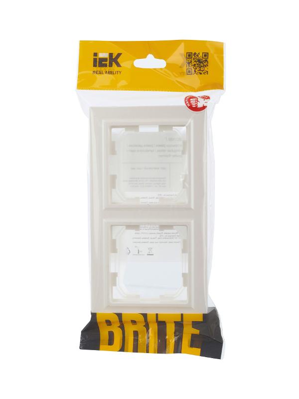 BRITE Рамка 2-ая IP44 РУ-2-БрЖ-44 жемчуг | BR-M22-44-K36 | IEK — миниатюра 5