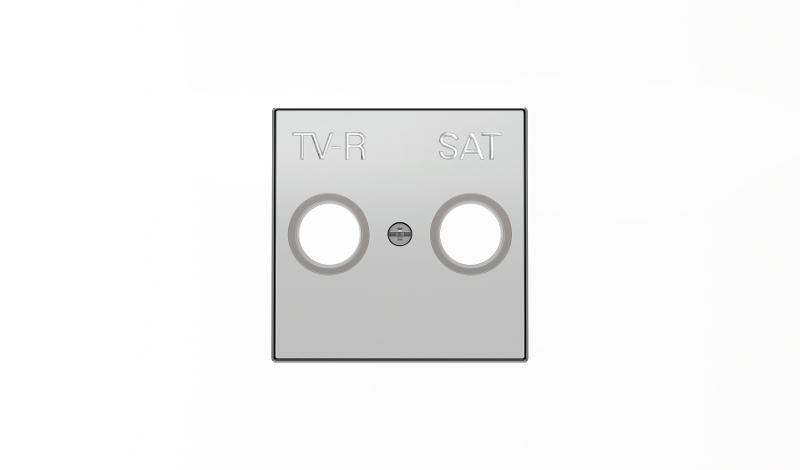 Накладка для TV-R-SAT розетки, серия SKY, цвет серебристый алюминий|2CLA855010A1301| ABB — ABB