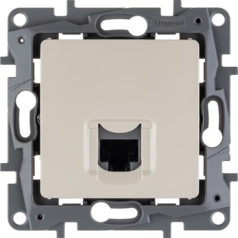 Etika Слоновая кость Розетка компьютерная RJ45 5 кат. UTP — миниатюра 4