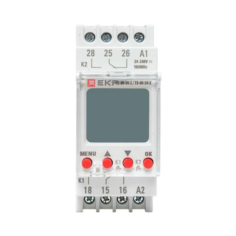 Таймер электронный двухканальный ТЭ-80 24-230В | te-80-24-2 | EKF — миниатюра 30