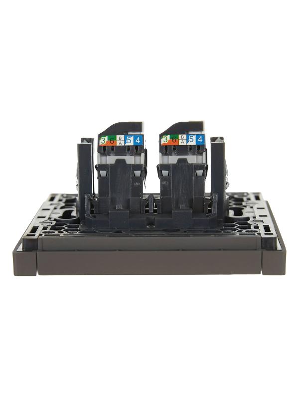 FORTE&PIANO Розетка комп. 2-ая RJ45 кат.5E FP333 серый | FP-K20-1-K03 | IEK — миниатюра 5
