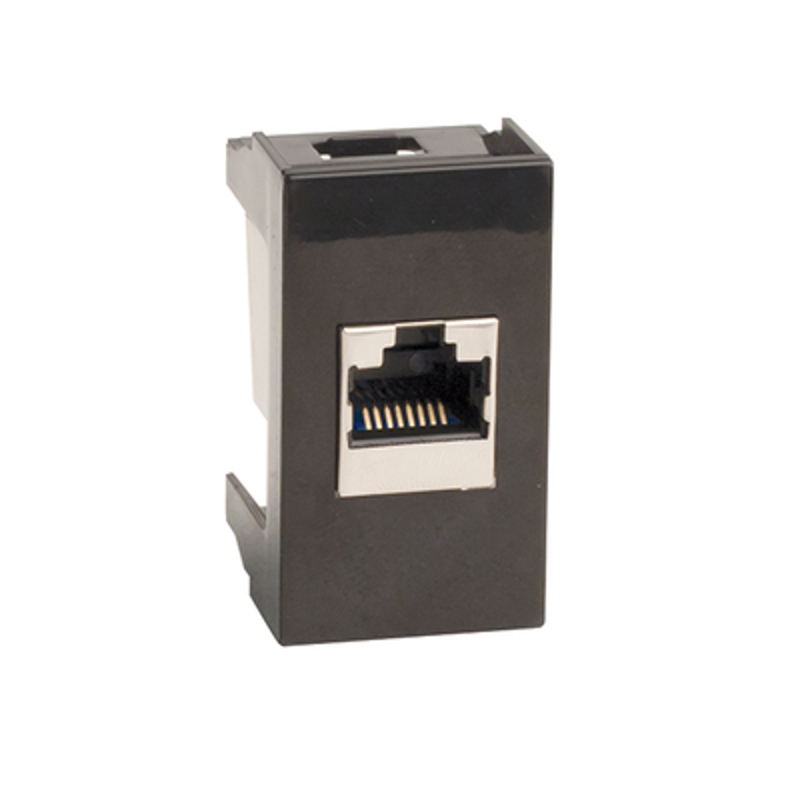 Розетка RJ-45 кат.6,экр,Viva,1 мод.,черн | 45268 | DKC — DKC (ДКС)