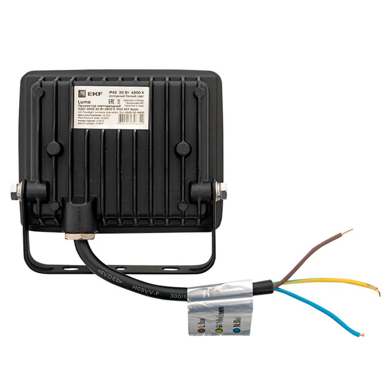 Прожектор светодиодный СДО-3002 20Вт 6500К IP65 EKF Basic | FLL-3002-20-6500 | EKF — миниатюра 4
