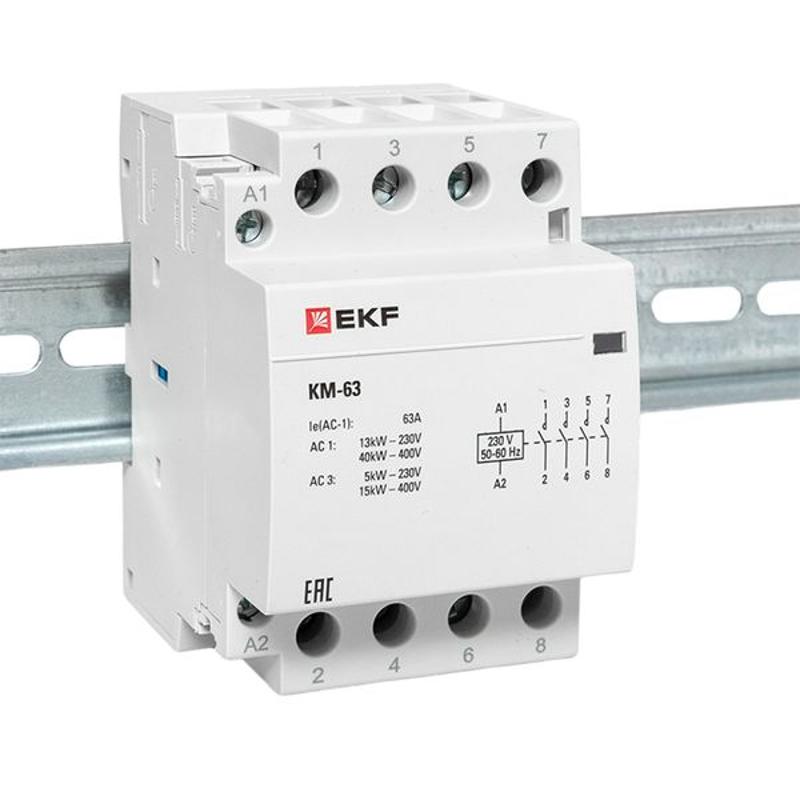 Контактор модульный КМ 63А 4NО (3 мод.) EKF PROxima | km-3-63-40 | EKF — миниатюра 7
