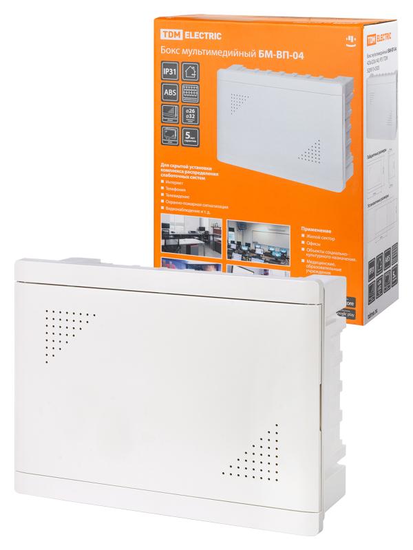 Бокс мультимедийный БМ-ВП-04, 420х320х140, IP31 | SQ0915-0303 | TDM — TDM ELECTRIC