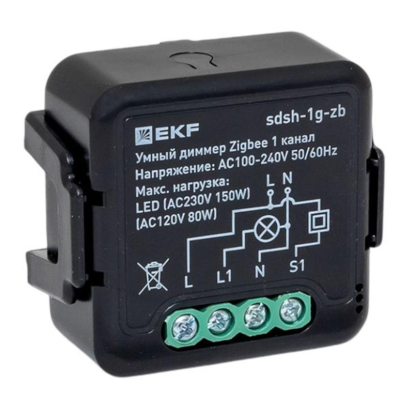 Умный диммер в подрозетник 1-канальный Zigbee EKF Connect Select | sdsh-1g-zb | EKF — EKF