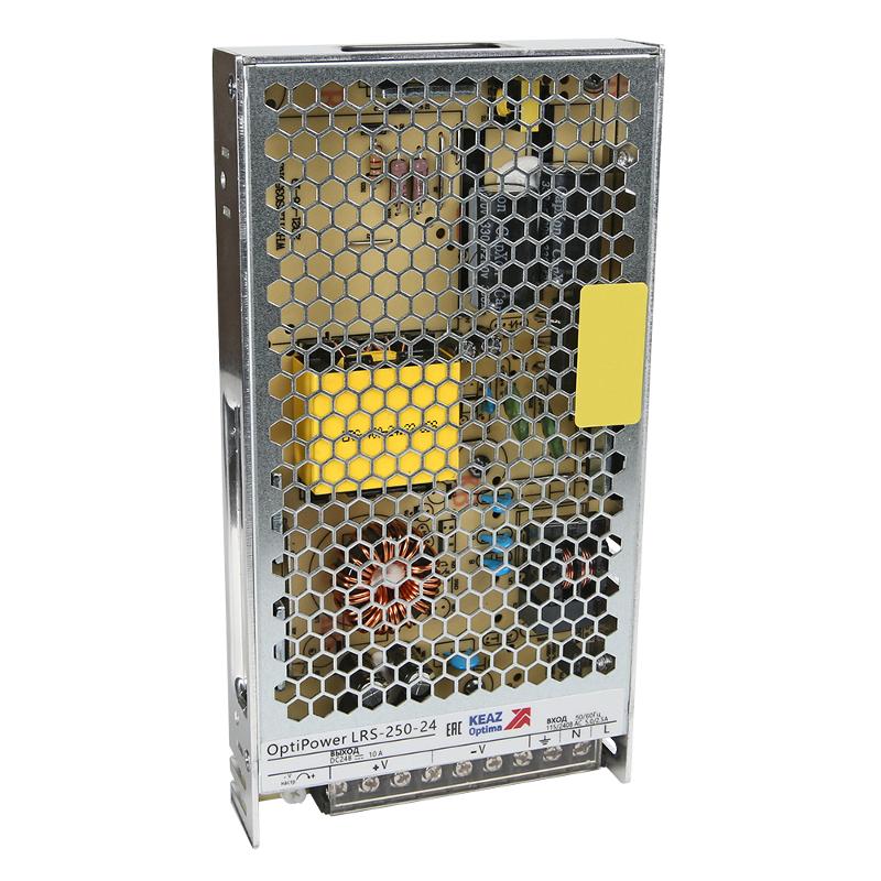 Блок питания панельный OptiPower LRS 250-24 10.4A | 328887 | КЭАЗ — КЭАЗ (Курский электроаппаратный завод)