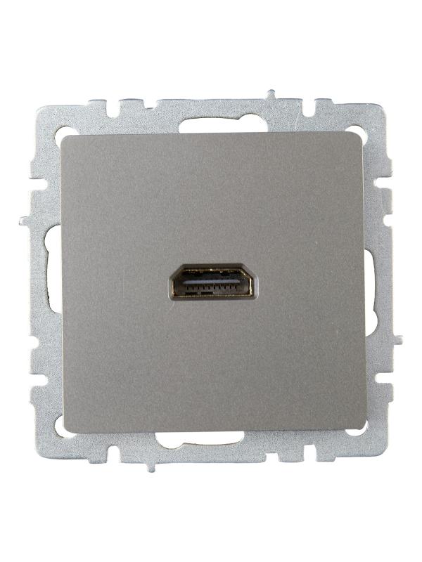 BRITE Розетка HDMI РHDMI-0-БрС сталь  | BR-H10-K46 | IEK — миниатюра 2