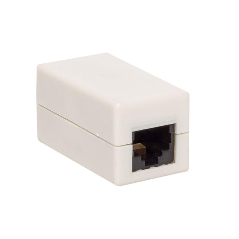 Адаптер проходной TERACOM Cat.5E неэкранированный RJ45-RJ45 белый | TRC-INLC-2RJ45-5EUTP-WH | EKF — EKF