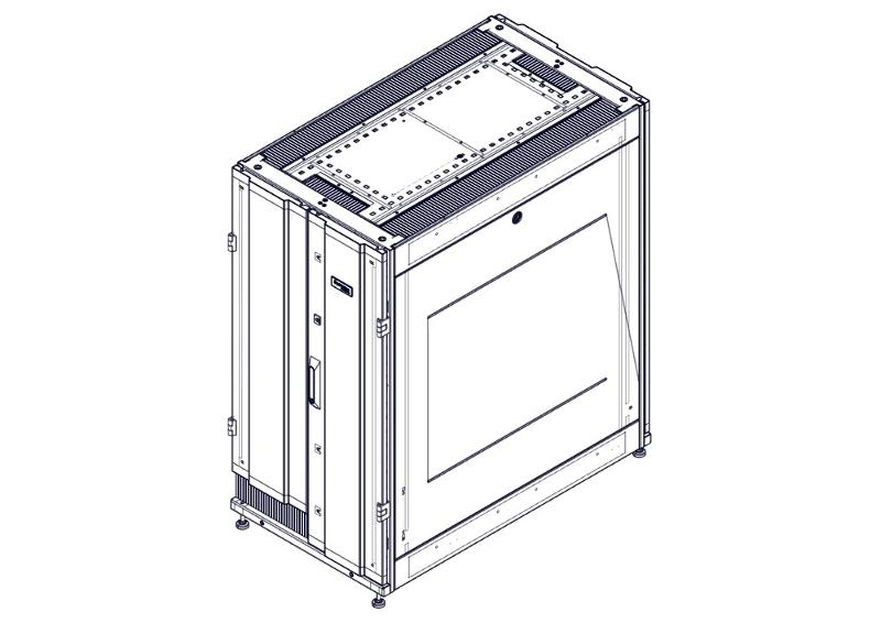 Шкаф Systeme Electric, серия Uniprom, 24U-600/1070, боковые панели 2шт, черный | UR3104 | SE — миниатюра 4