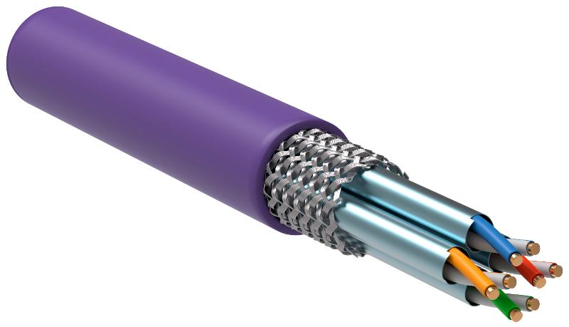 Кабель связи витая пара S/FTP кат.7 4х2х23AWG solid LSZH 305м фиолетовый | LC1-C704-626 | ITK — ITK