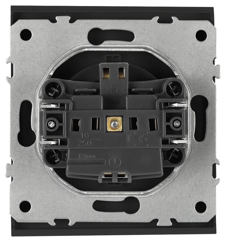 Розетка Arktik 16-2101-05 с заземлением 2P+E Schuko 16А-250В антрацит | Б0070418 | ЭРА — миниатюра 4