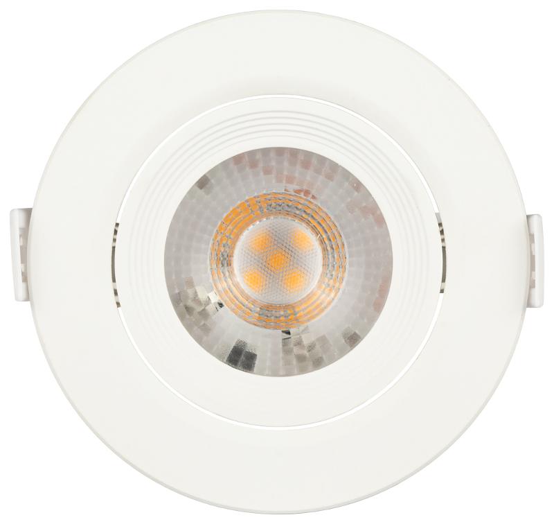Светильник светодиодный встраиваемый KL LED 22A-5 3K WH LED круглый поворотн. LED SMD 5W 3000K белый | Б0037036 | ЭРА — миниатюра 5