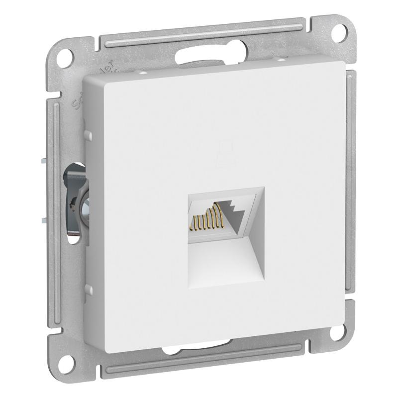 AtlasDesign Белый Розетка компьютерная RJ45, кат. 6A, механизм | ATN000186 | SE — Systeme Electric