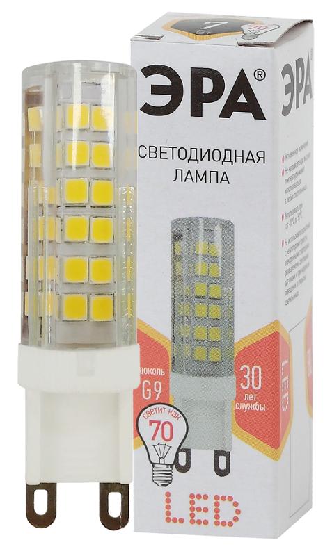 Лампа светодиодная LED 7Вт G9 220В 2700К smd JCD капсульная | Б0027865 | ЭРА — миниатюра 1