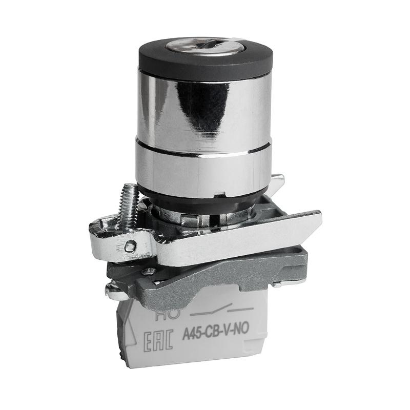 Переключатель OptiSignal D22 C4-SK-21 с ключем 2 положения металл 1НО XB4BG21 |332170| КЭАЗ — фото 1 | Sento