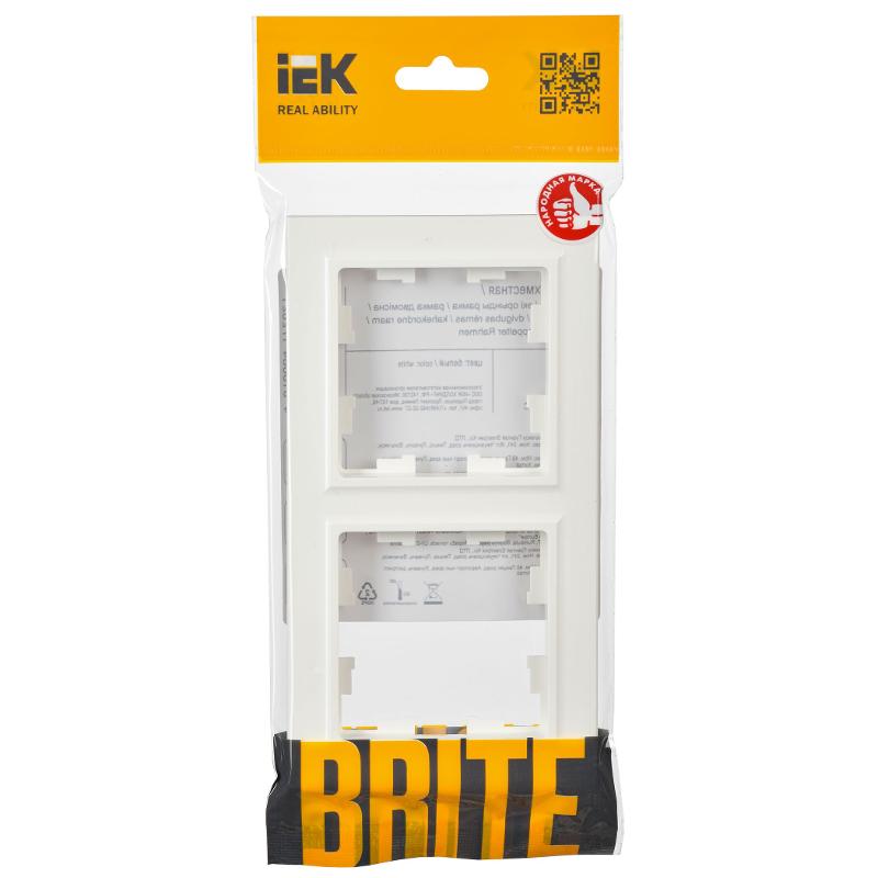 BRITE Рамка 2-ая РУ-2-БрБ белый | BR-M22-K01 | IEK — миниатюра 2