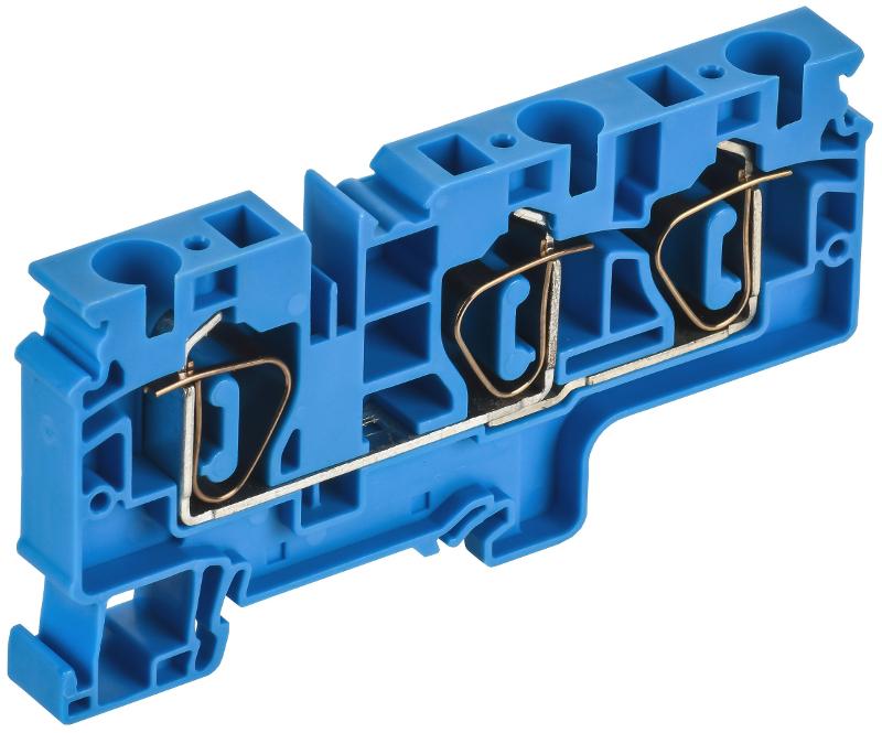 ARMAFIX Клемма пруж. CX10-3 BU 10мм2 3-конт. синяя| AF-CT40-00-3-K07-010| IEK — миниатюра 1