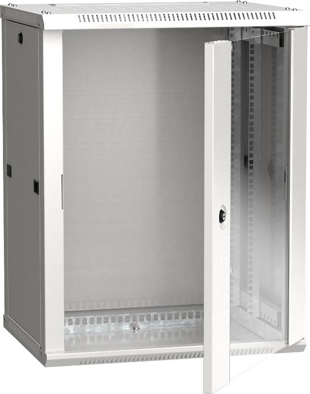 Шкаф LINEA W 18U 600x450 мм дверь стекло, RAL7035 | LWR3-18U64-GF | ITK — ITK
