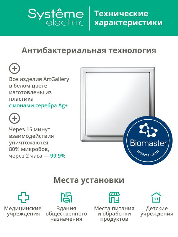 ArtGallery Белый Розетка TV коннектор, механизм | GAL000193 | SE — миниатюра 10