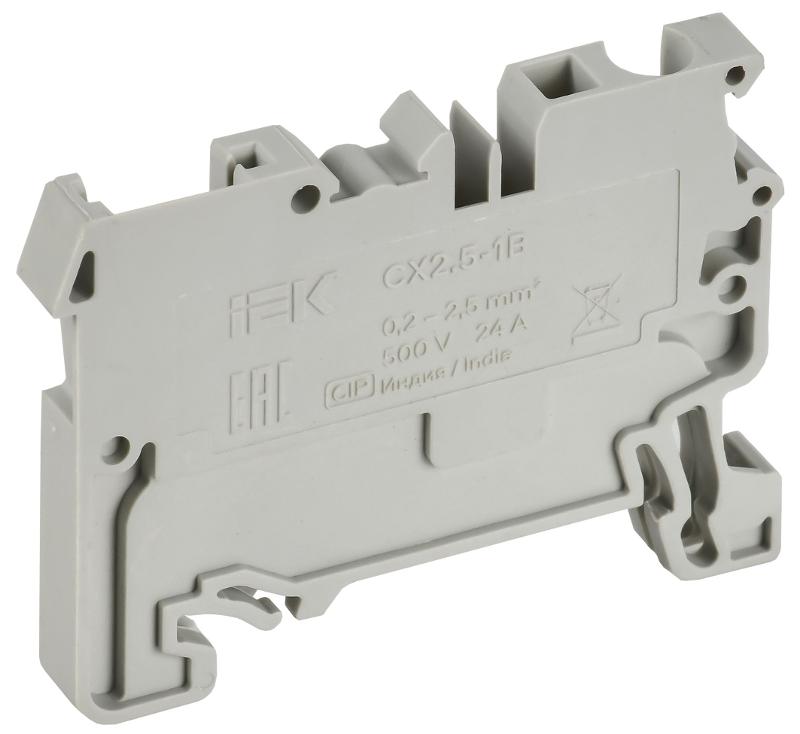 ARMAFIX Клемма пруж. CX2.5-1B 2,5мм2 серая | AF-CT40-06-11-K03-002 | IEK — миниатюра 2