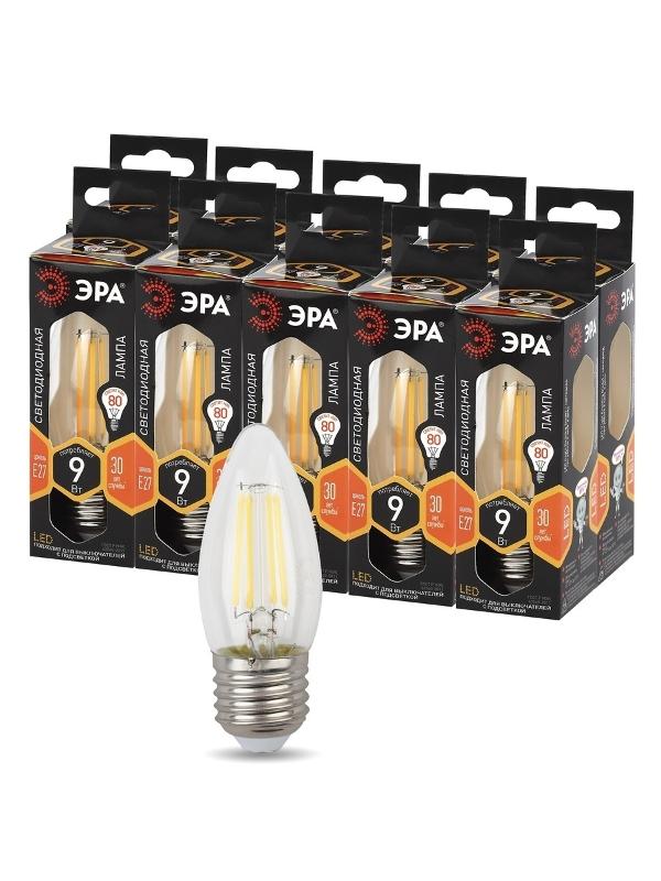 Лампа светодиодная F-LED B35-9w-827-E27 (филамент, свеча, 9Вт, тепл, E27) | Б0046993 | ЭРА — миниатюра 5