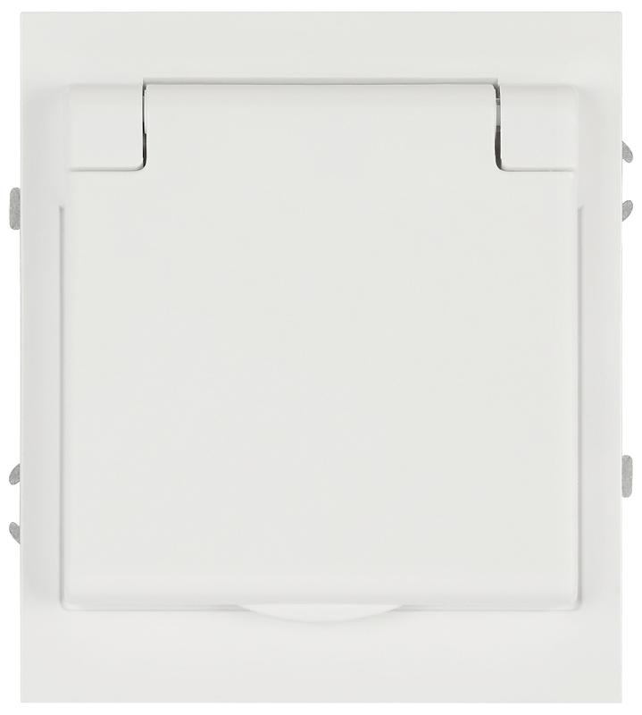 Розетка Arktik 16-2103-08 с заземлением 2P+E Schuko со шторками с крышкой 16А-250В белый матовый | Б0070441 | ЭРА — ЭРА (Энергия света)