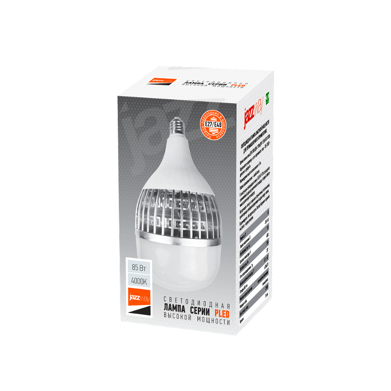 Лампа светодиодная промышленная PLED-HP-TR130 85w 4000K 7200Lm E27/E40(переходник в компл.) | .5036222 | JAZZWAY — миниатюра 2
