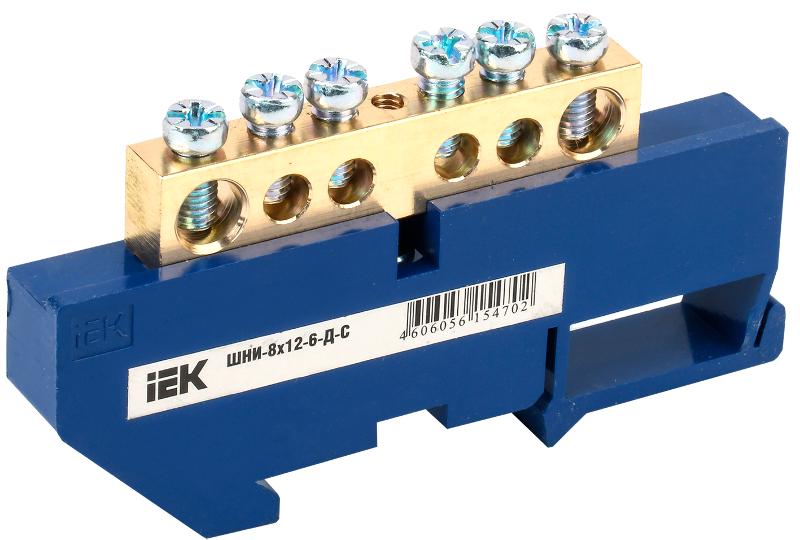 Шина N ноль на DIN-изоляторе ШНИ-8х12-6-Д-С | YNN10-812-6D-K07 | IEK — IEK (ИЭК)