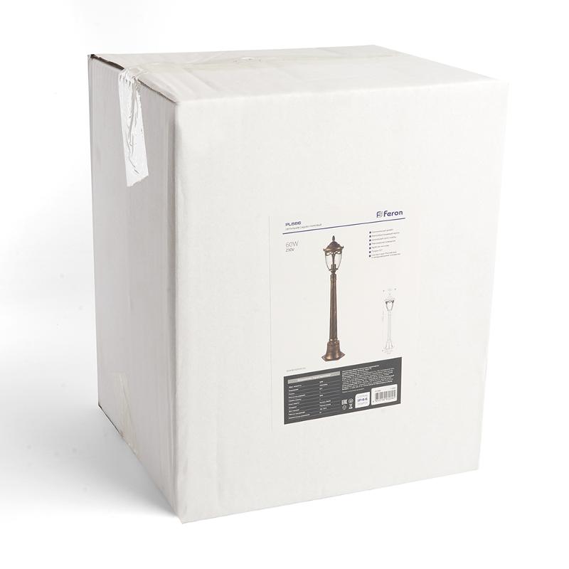 Светильник садово-парковый, 60W 230V IP44 черное золото, PL686 (столб) | 11695 | FERON — миниатюра 6