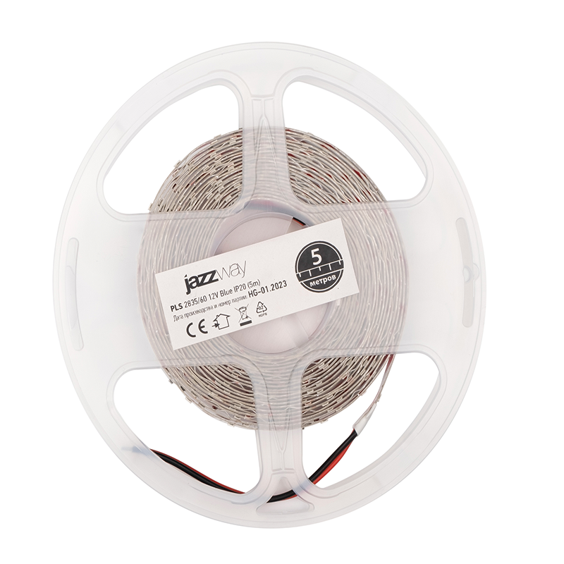 Лента светодиодная LED PLS 2835/60 6Вт 12В синий IP20 5м | 2858955 | Jazzway — миниатюра 5